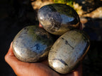 Polished Basalt Pharaoh Stone Galets x 3 From Iron Duke Mine, Zimbabwe - Toprock Gemstones and Minerals 