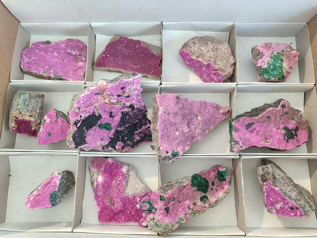 Natural Salrose Cobaltoan Dolomite Specimens x 13 From Kakanda, Congo - Toprock Gemstones and Minerals 