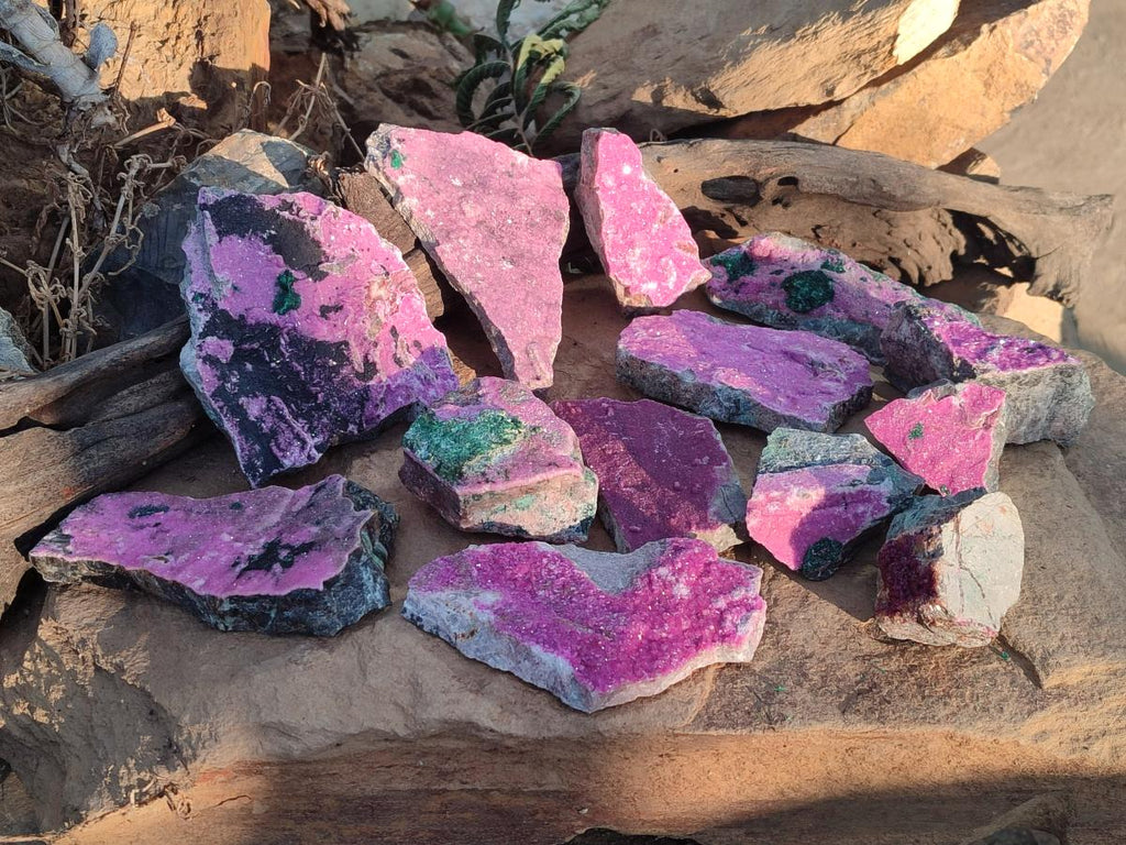 Natural Salrose Cobaltoan Dolomite Specimens x 13 From Kakanda, Congo - Toprock Gemstones and Minerals 