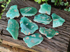 Polished on One Side Mtorolite Chrysoprase Slices x 12 From Mutorashanga, Zimbabwe - Toprock Gemstones and Minerals 