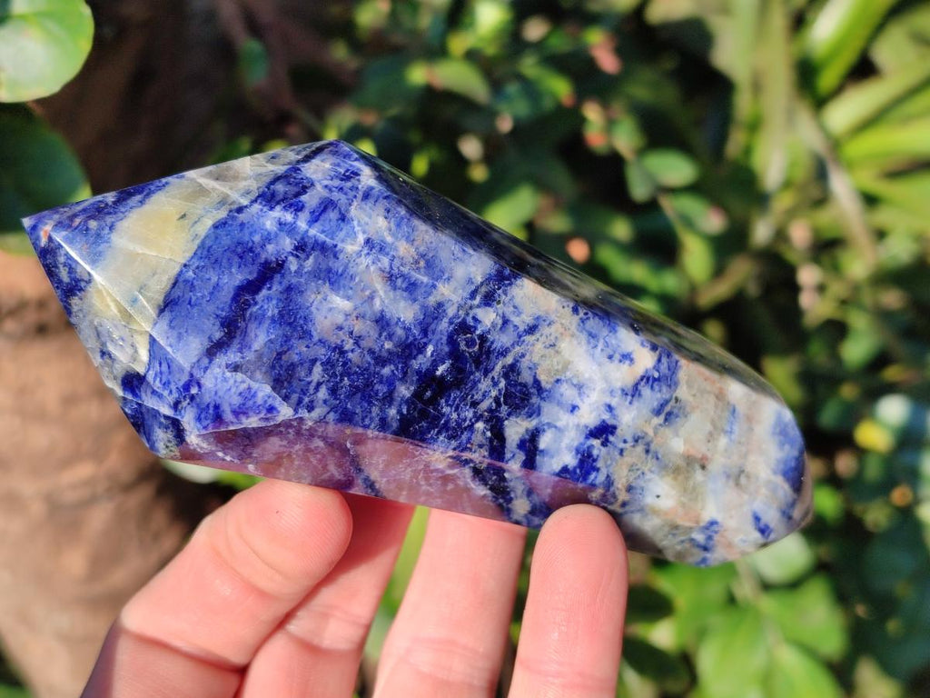 Polished Double Terminated Sodalite Crystals x 6 From Kunene River, Namibia - Toprock Gemstones and Minerals 