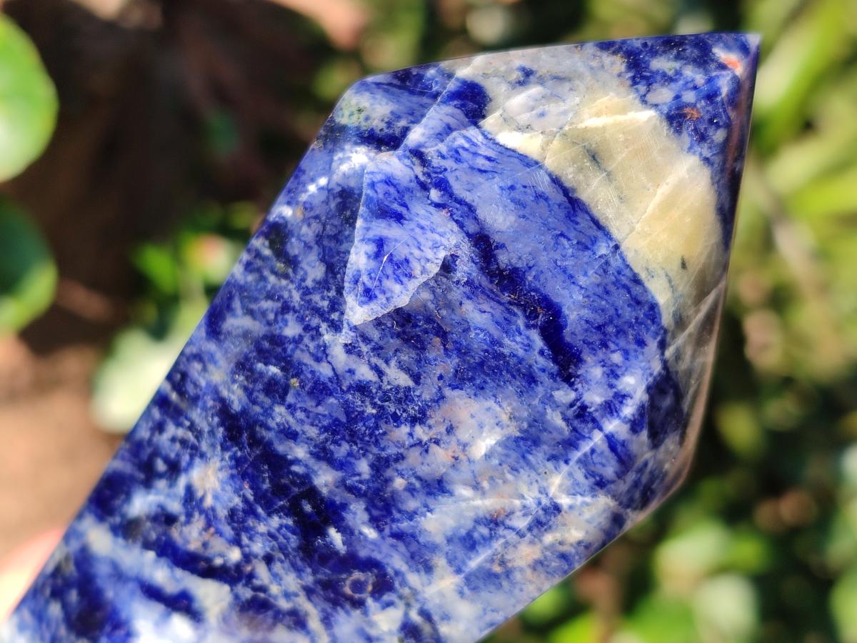 Polished Double Terminated Sodalite Crystals x 6 From Kunene River, Namibia - Toprock Gemstones and Minerals 