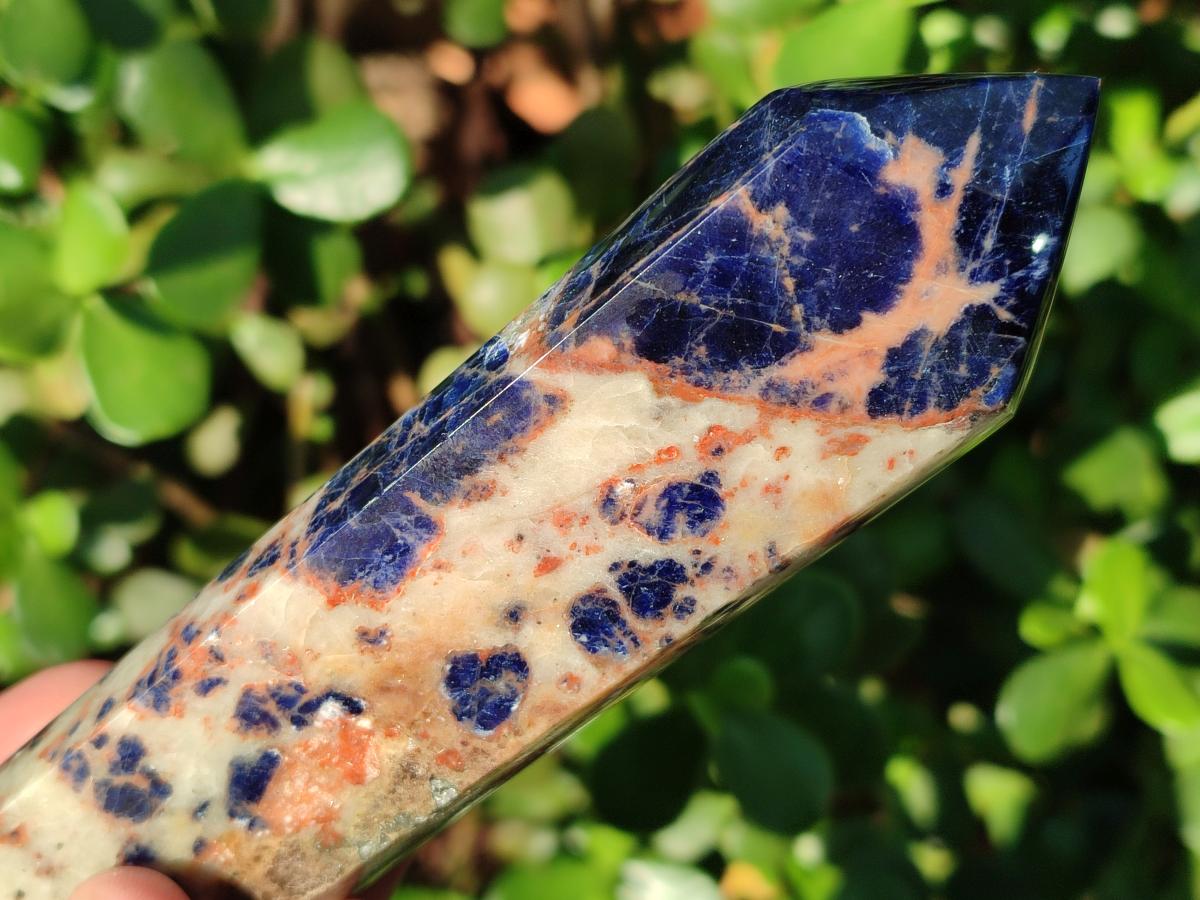 Polished Double Terminated Sodalite Crystals x 6 From Kunene River, Namibia - Toprock Gemstones and Minerals 