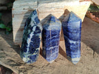 Polished Double Terminated Sodalite Crystals x 6 From Kunene River, Namibia - Toprock Gemstones and Minerals 