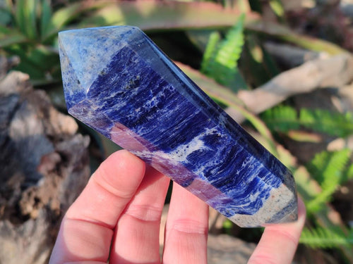 Polished Double Terminated Sodalite Crystals x 6 From Kunene River, Namibia - Toprock Gemstones and Minerals 