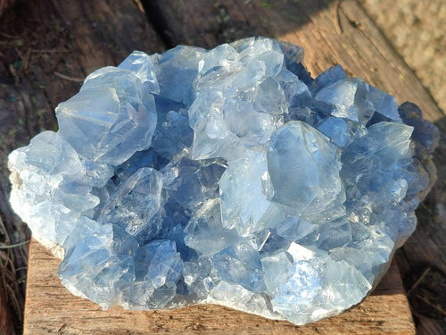 Natural Blue Celestite Specimens x 2 From Sakoany, Madagascar - Toprock Gemstones and Minerals 