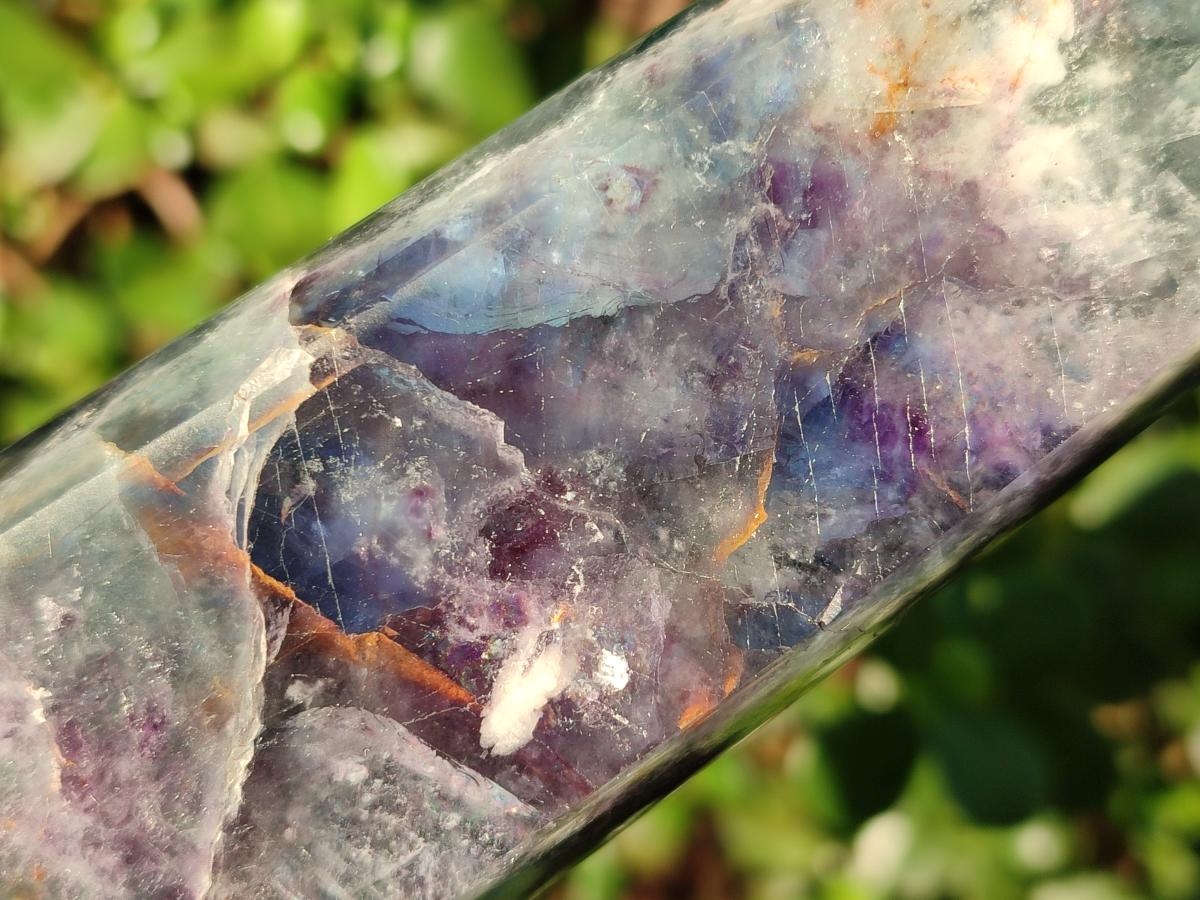 Polished Watermelon Fluorite Display Crystal Towers x 2 From Uis, Namibia - Toprock Gemstones and Minerals 
