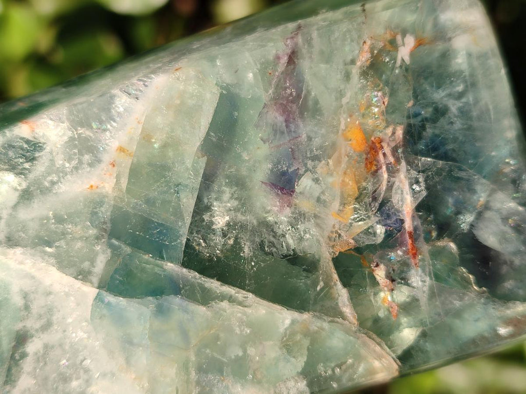 Polished Watermelon Fluorite Display Crystal Towers x 2 From Uis, Namibia - Toprock Gemstones and Minerals 