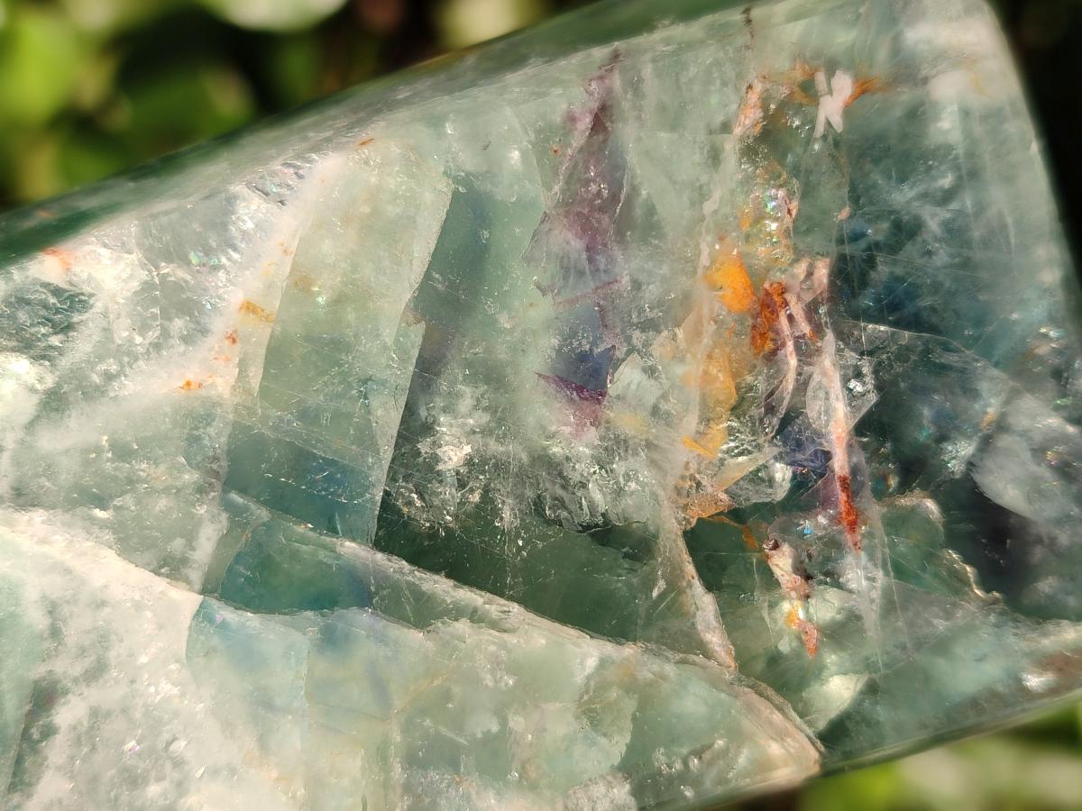 Polished Watermelon Fluorite Display Crystal Towers x 2 From Uis, Namibia - Toprock Gemstones and Minerals 