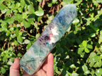 Polished Watermelon Fluorite Display Crystal Towers x 2 From Uis, Namibia - Toprock Gemstones and Minerals 