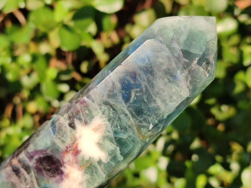 Polished Watermelon Fluorite Display Crystal Towers x 2 From Uis, Namibia - Toprock Gemstones and Minerals 