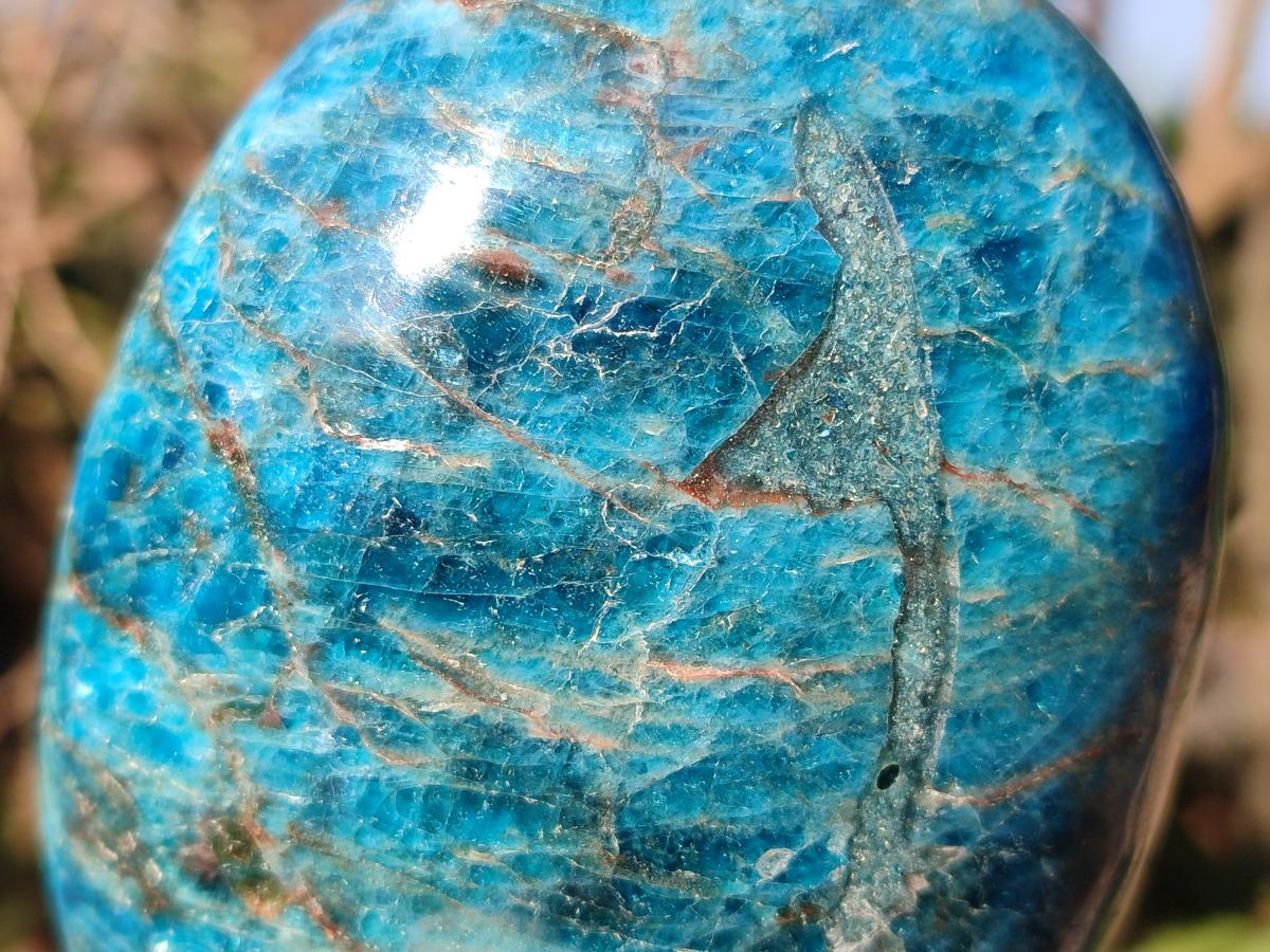 Polished Blue Apatite Standing Display Pieces x 3 From Betroka, Madagascar - Toprock Gemstones and Minerals 