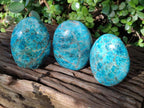 Polished Blue Apatite Standing Display Pieces x 3 From Betroka, Madagascar - Toprock Gemstones and Minerals 