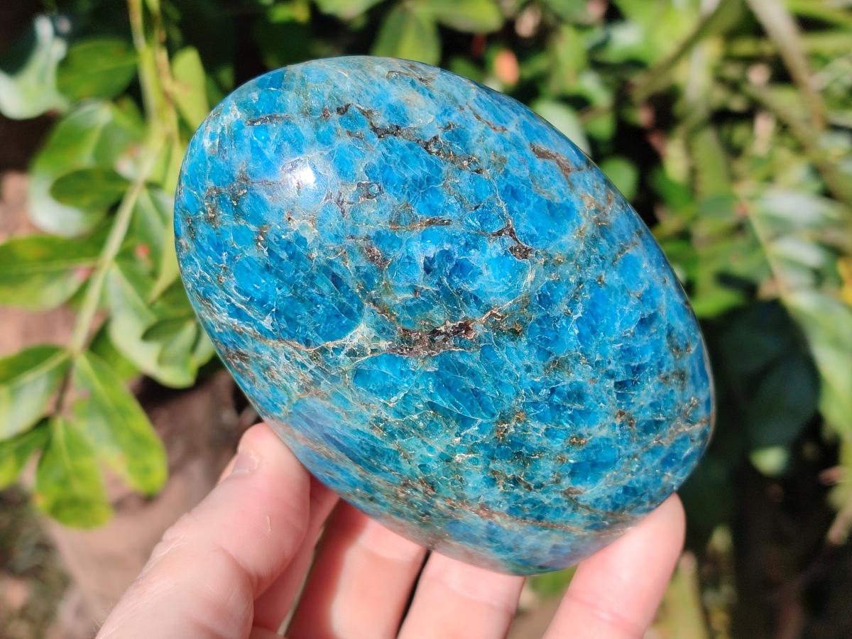 Polished Blue Apatite Standing Display Pieces x 3 From Betroka, Madagascar - Toprock Gemstones and Minerals 