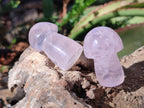 Polished Gemmy Rose Quartz Mushrooms x 35 From Madagascar - Toprock Gemstones and Minerals 