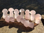 Polished Gemmy Rose Quartz Mushrooms x 35 From Madagascar - Toprock Gemstones and Minerals 