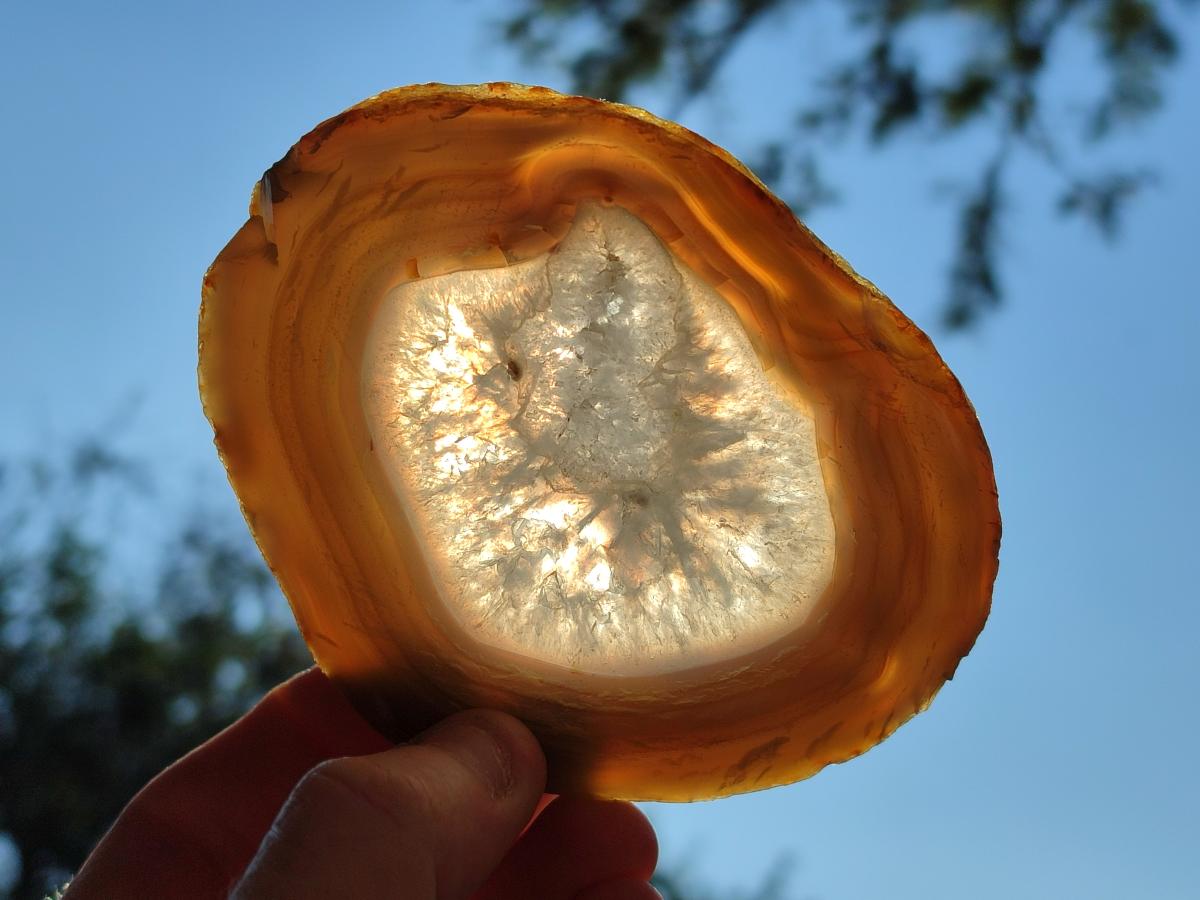 Polished Banded Agate Slices with Natural Edging x 6 From Madagascar - Toprock Gemstones and Minerals 