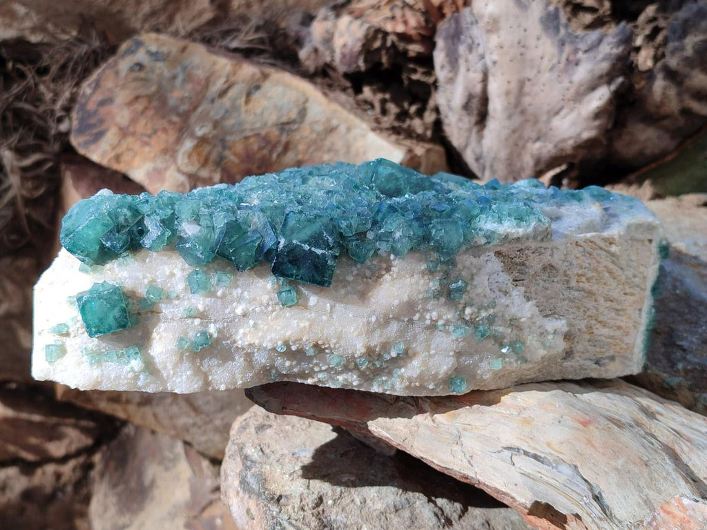 Natural Large Green Cubic Fluorite Specimen x 1 From Mandrosonoro, Madagascar - Toprock Gemstones and Minerals 