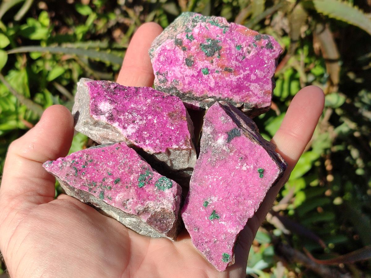 Natural Salrose Cobaltoan Dolomite Specimens x 12 From Kakanda, Congo - Toprock Gemstones and Minerals 