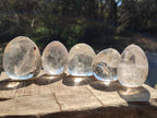Polished Smokey Quartz and Clear Quartz Standing Display Pieces x 16 From Madagascar - Toprock Gemstones and Minerals 