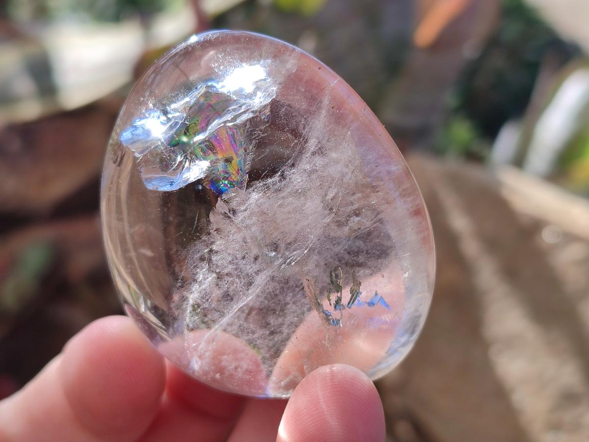 Polished Smokey Quartz and Clear Quartz Standing Display Pieces x 16 From Madagascar - Toprock Gemstones and Minerals 