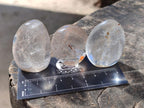 Polished Smokey Quartz and Clear Quartz Standing Display Pieces x 16 From Madagascar - Toprock Gemstones and Minerals 