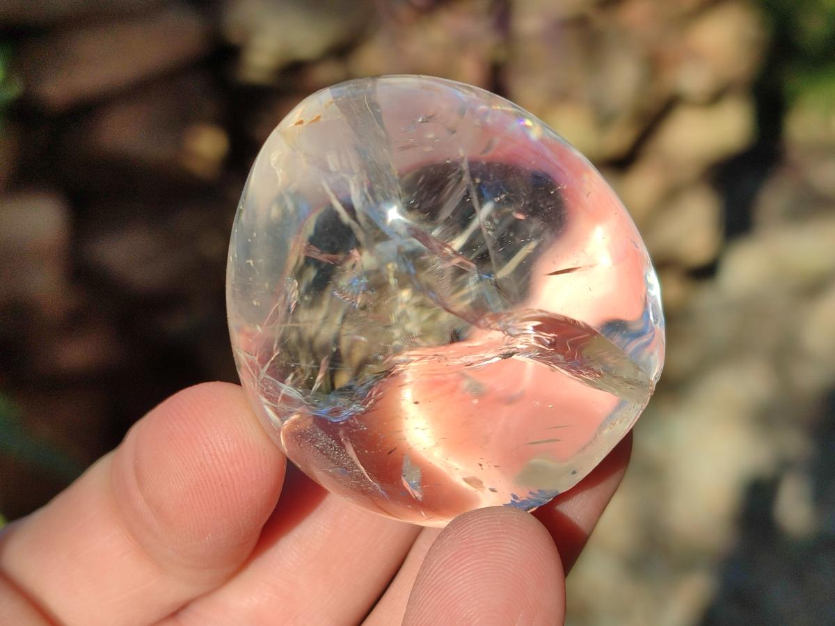 Polished Smokey Quartz and Clear Quartz Standing Display Pieces x 16 From Madagascar - Toprock Gemstones and Minerals 