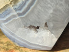 Polished XL Blue Lace Agate Standing Display Piece x 1 From Nsanje, Malawi - Toprock Gemstones and Minerals 