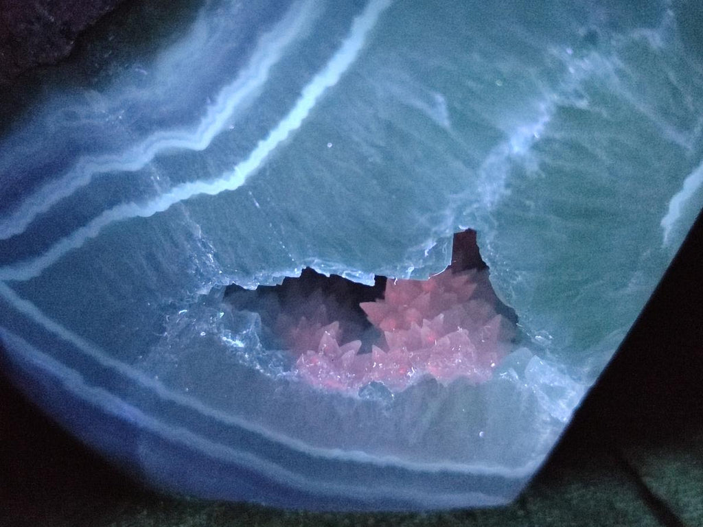 Polished XL Blue Lace Agate Standing Display Piece x 1 From Nsanje, Malawi - Toprock Gemstones and Minerals 
