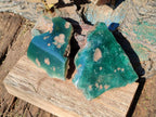 Polished On One Side Mtorolite Chrysoprase Slices x 12 From Mutorashanga, Zimbabwe - Toprock Gemstones and Minerals 