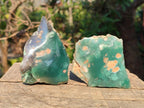 Polished On One Side Mtorolite Chrysoprase Slices x 12 From Mutorashanga, Zimbabwe - Toprock Gemstones and Minerals 