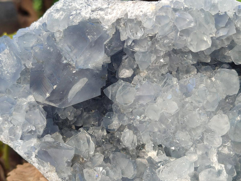 Natural Large Blue Celestite Geode Specimen x 1 From Sakoany, Madagascar - Toprock Gemstones and Minerals 