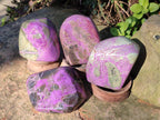 Polished Stichtite Free Forms x 4 From Barberton, South Africa - Toprock Gemstones and Minerals 