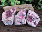 Natural Spherocobaltite Specimens x 3 From Musonoi Mine, Congo - Toprock Gemstones and Minerals 