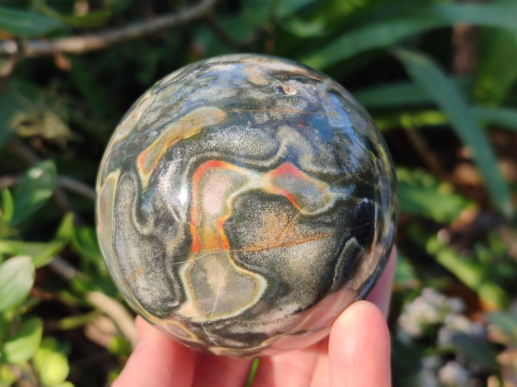 Polished Ocean Jasper Spheres x 2 From Northwest Coast, Madagascar - Toprock Gemstones and Minerals 