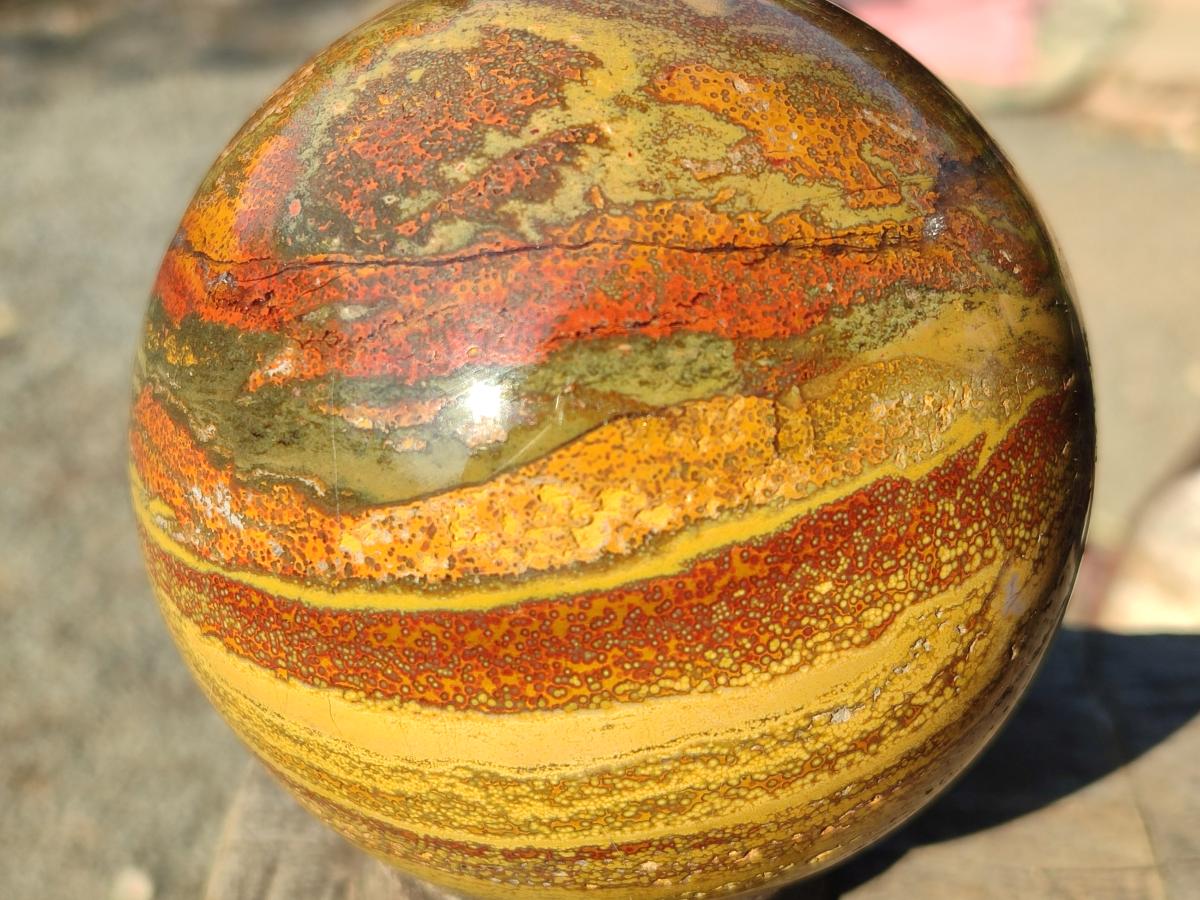 Polished Ocean Jasper Spheres x 2 From Northwest Coast, Madagascar - Toprock Gemstones and Minerals 