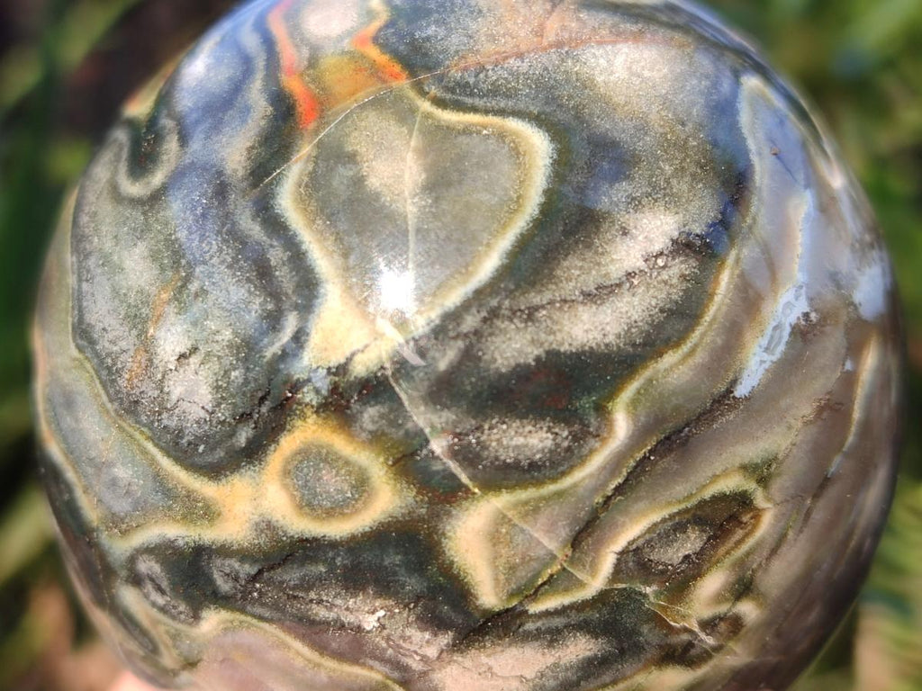 Polished Ocean Jasper Spheres x 2 From Northwest Coast, Madagascar - Toprock Gemstones and Minerals 