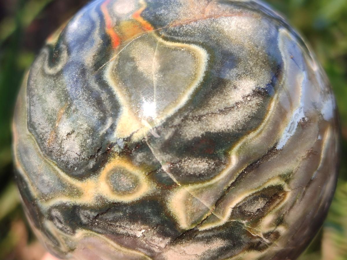 Polished Ocean Jasper Spheres x 2 From Northwest Coast, Madagascar - Toprock Gemstones and Minerals 