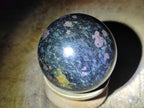 Polished "Water Sapphire" Spheres with Sillimanite x 2 From Ambatofinandrahana, Madagascar - Toprock Gemstones and Minerals 