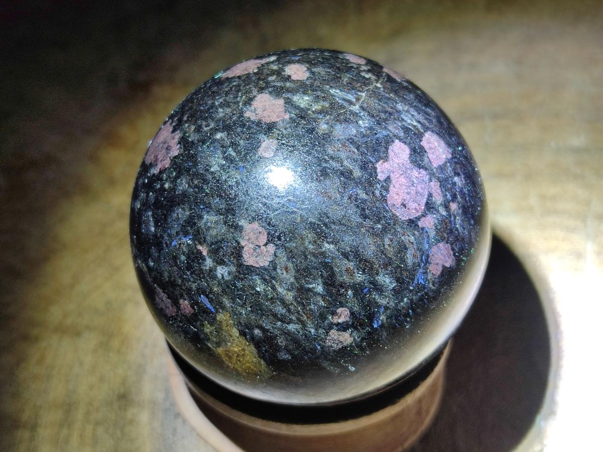Polished "Water Sapphire" Spheres with Sillimanite x 2 From Ambatofinandrahana, Madagascar - Toprock Gemstones and Minerals 