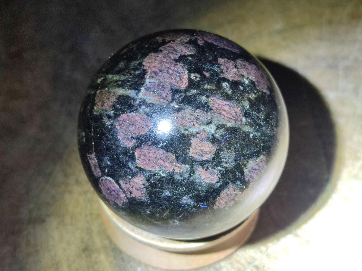 Polished "Water Sapphire" Spheres with Sillimanite x 2 From Ambatofinandrahana, Madagascar - Toprock Gemstones and Minerals 