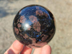 Polished "Water Sapphire" Spheres with Sillimanite x 2 From Ambatofinandrahana, Madagascar - Toprock Gemstones and Minerals 