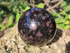Polished "Water Sapphire" Spheres with Sillimanite x 2 From Ambatofinandrahana, Madagascar - Toprock Gemstones and Minerals 