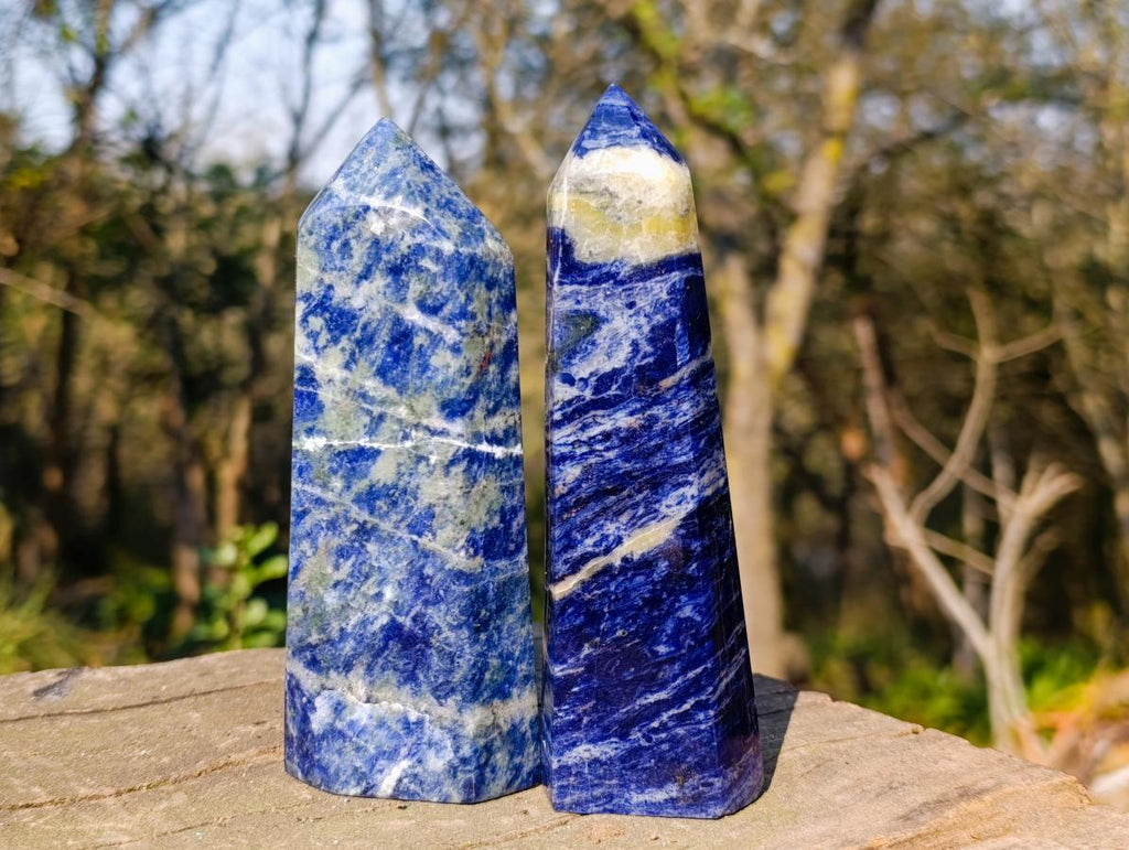 Polished Sodalite Display Crystals x 6 From Kunene River, Namibia - Toprock Gemstones and Minerals 