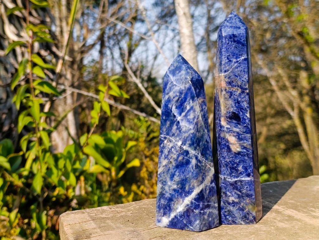 Polished Sodalite Display Crystals x 6 From Kunene River, Namibia - Toprock Gemstones and Minerals 