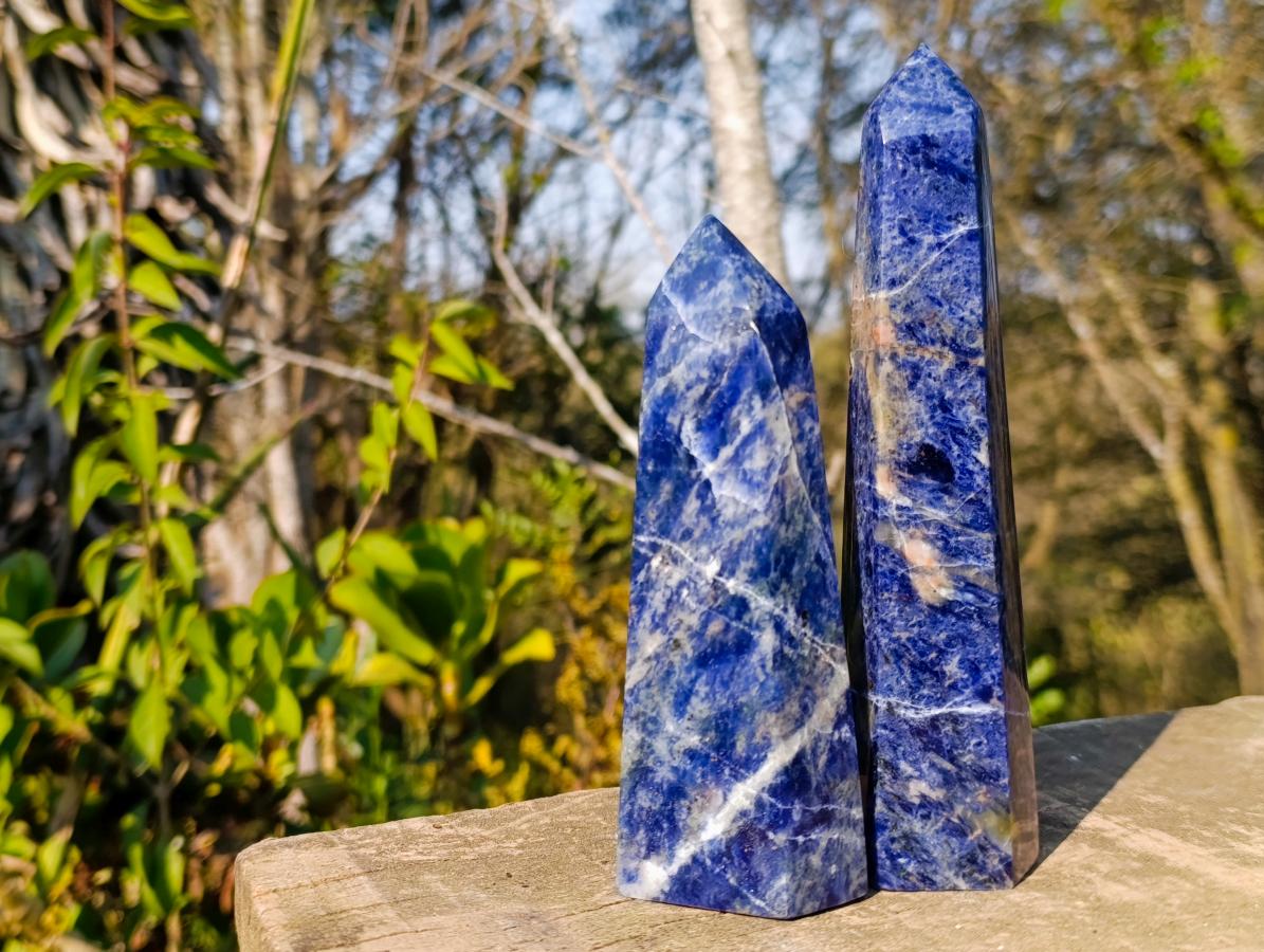 Polished Sodalite Display Crystals x 6 From Kunene River, Namibia - Toprock Gemstones and Minerals 