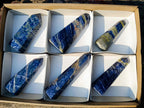 Polished Sodalite Display Crystals x 6 From Kunene River, Namibia - Toprock Gemstones and Minerals 