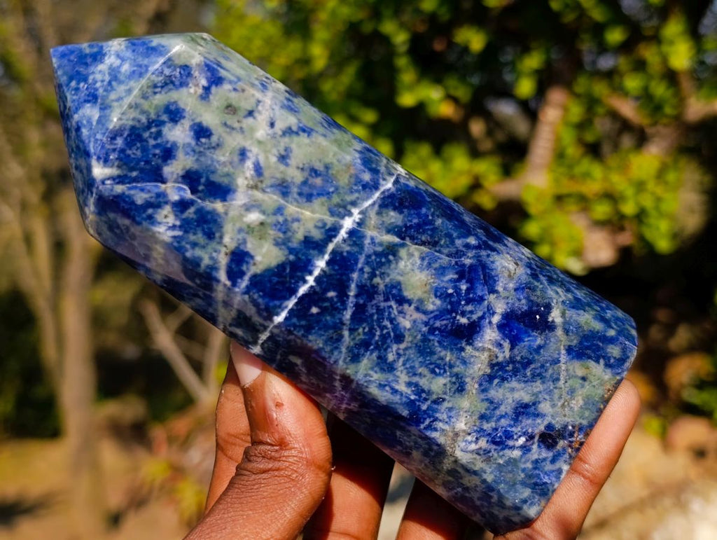 Polished Sodalite Display Crystals x 6 From Kunene River, Namibia - Toprock Gemstones and Minerals 