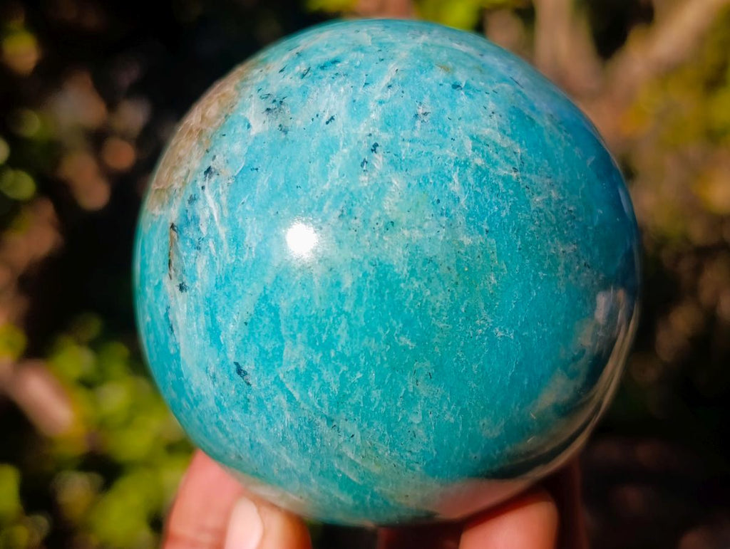 Polished Amazonite Spheres x 3 From Madagascar - Toprock Gemstones and Minerals 