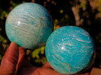 Polished Amazonite Spheres x 3 From Madagascar - Toprock Gemstones and Minerals 